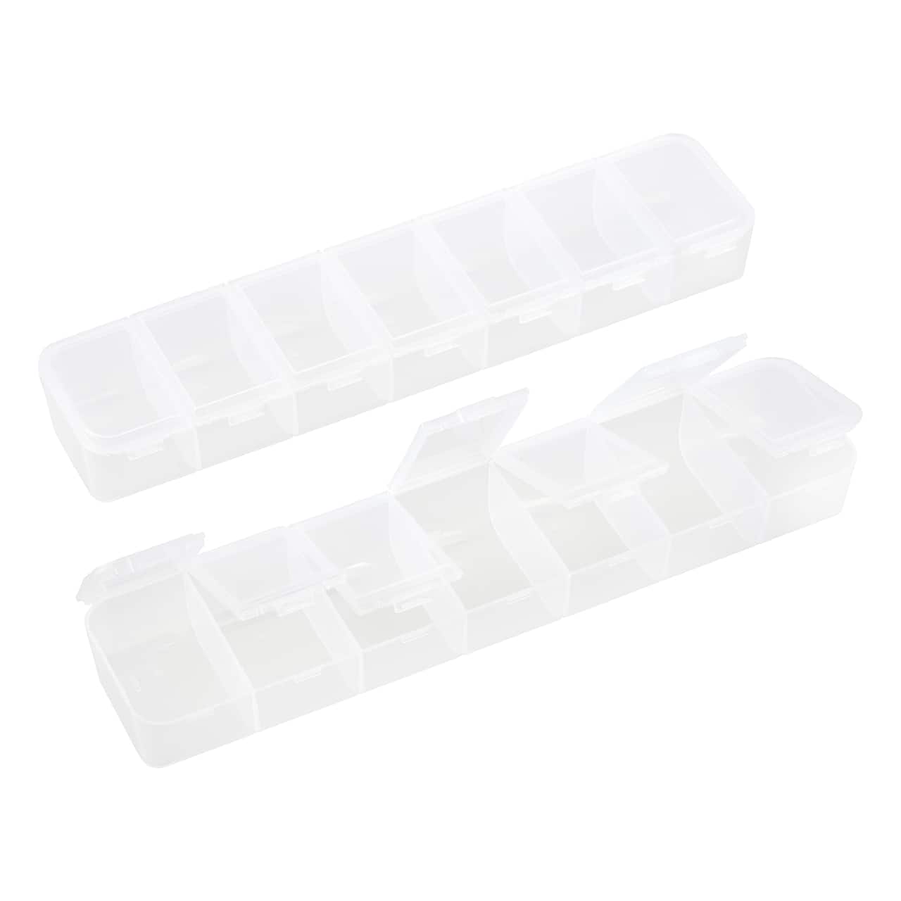 Clear 7-Compartment Jewelry Storage Boxes, 3ct. by Bead Landing™
